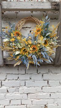 Осінній вінок на двері 0022 фото
